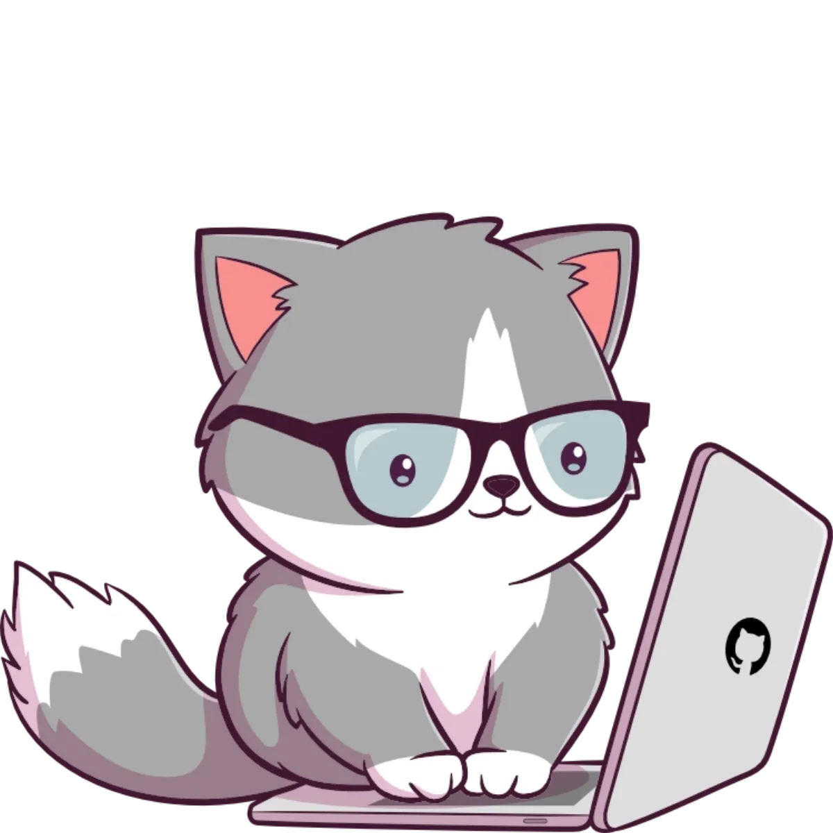 Link to GitHub in the form of a cat. Painted by Alice Alexandra Moore.